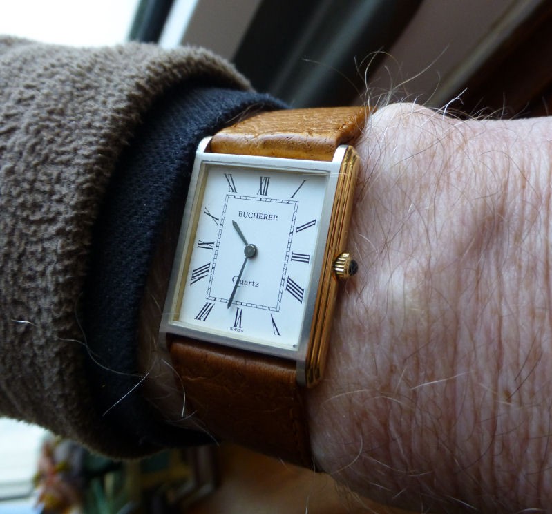 Bucherer Quartz with 6 jewel ESA ETA 978-001 High end movement.