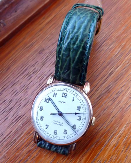 Swiss Trebex 9ct Gold Gents watch 1928 vintage.