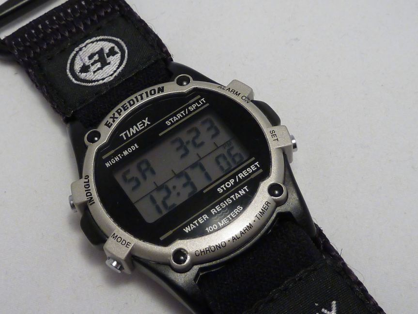 1998 Timex Expedition digital display normal daylight.