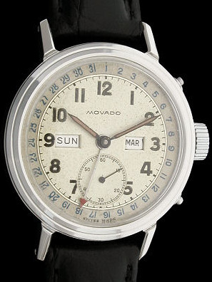 Classic vintage Movado Triple Date Calendar