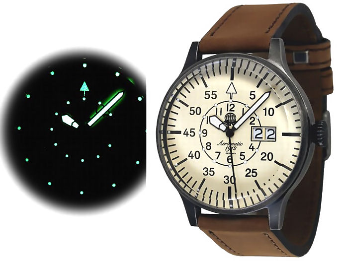 Note luminous dot markers include hour markers