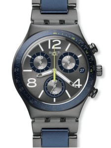Swatch "Dr Swatson" Chrono and Date model in Aluminium. Model: YCM006AG