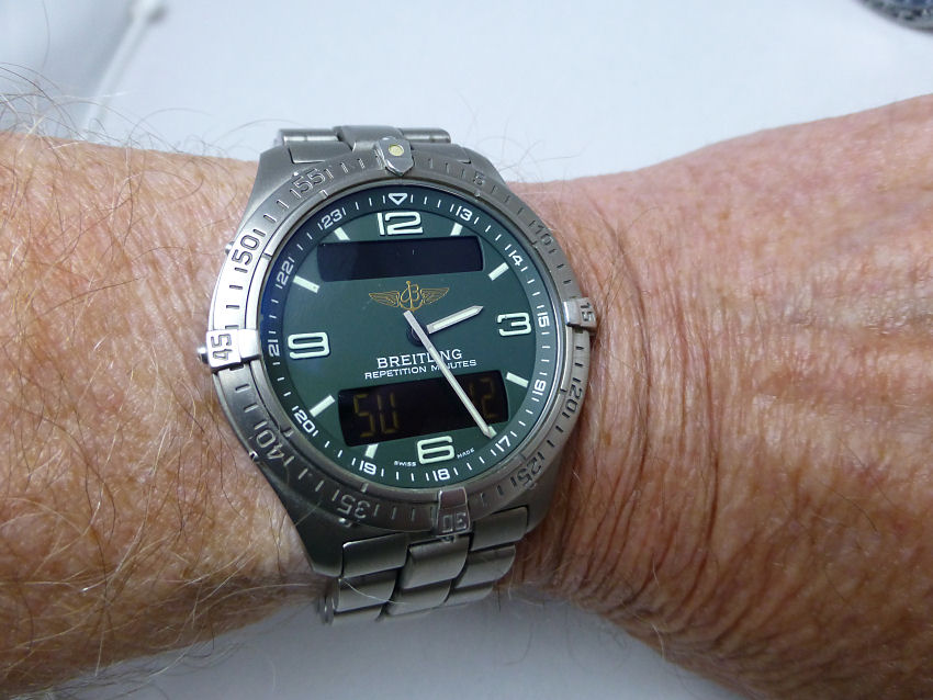 Breitling Aerospace Quartz - one of the clearest dials you'll ever see.