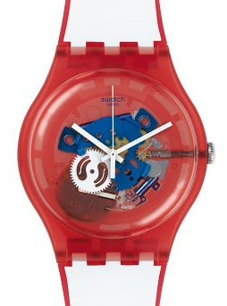 Typical Swatch unisex - Clownfish watch - Red - SUOR102