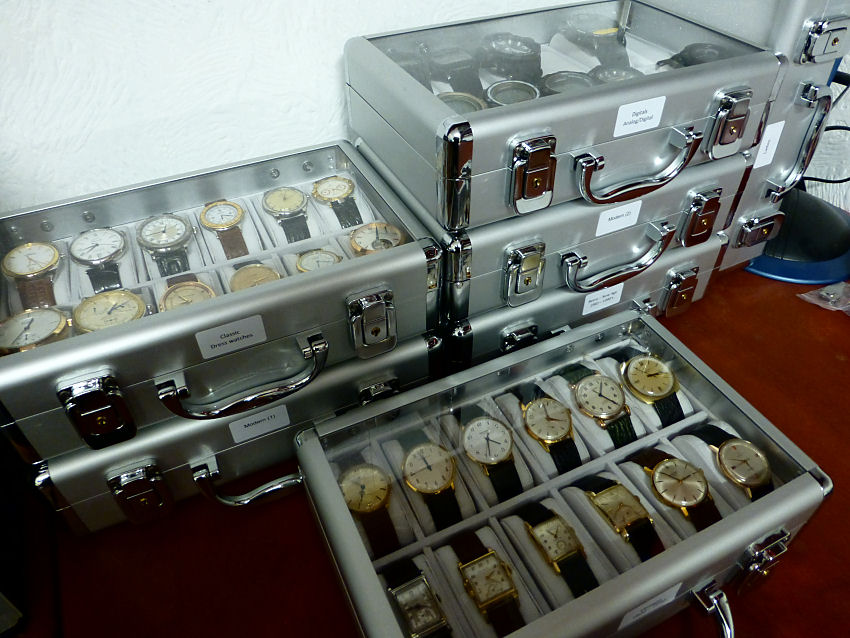 Neat storage cases for watch collection. Great space savers and can easily be moved around.