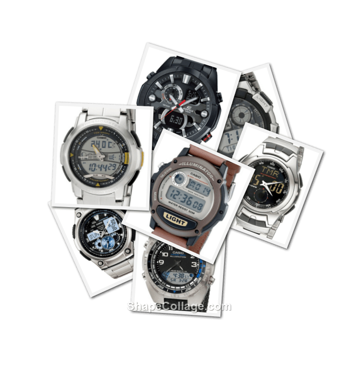 A selection of Casio Ana/Digi's - AQF1000WD-9BV, AQ160WD-1BV, AE1000WD-1AVCF, AMW700V-1AV, W89HB-5AV, ERA201BK-1AV