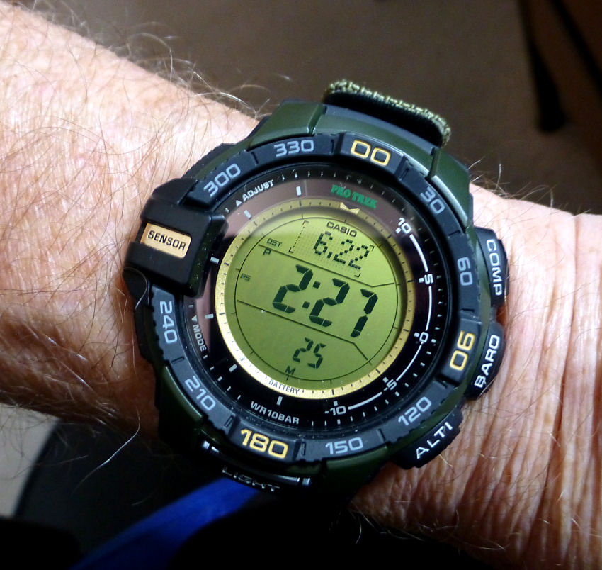 Casio Protrek PRG270B-3 with Textile buckle strap.