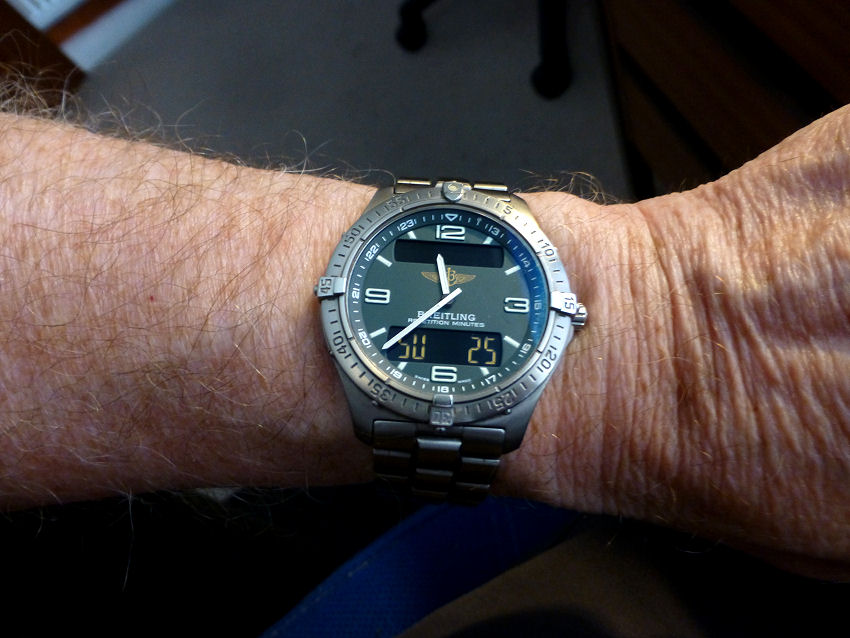 My Breitlng Areospace - taken today where it usually is - on my wrist.
