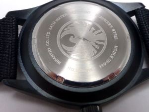 Stainless screw back - 3ATM Water Resistance - note the spelling of model?